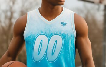 A selection of cool basketball jerseys in various designs