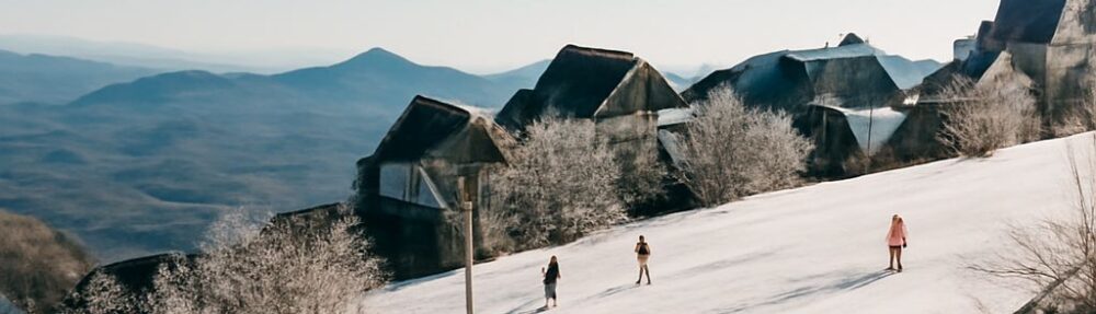 Scenic view of a hiking trail at Beech Mountain