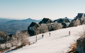 Scenic view of a hiking trail at Beech Mountain