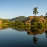Scenic view of hiking trails in Big Bear, California