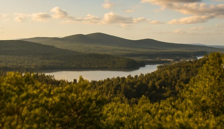 Scenic view of the Catskill Mountains