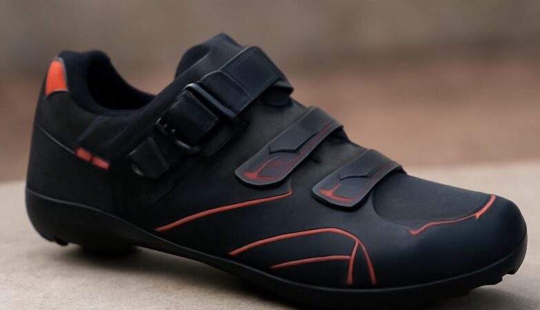 A pair of high-performance cycling shoes