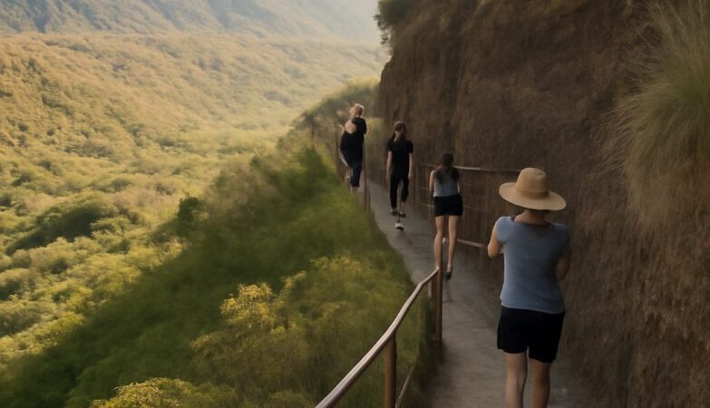 View of Diamond Head Crater from the trail