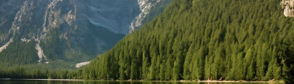Scenic view of hiking trails in the Italian Dolomites