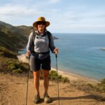 A selection of hiking poles on a trail