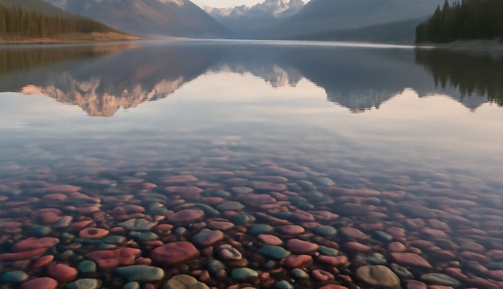Scenic view of Lake McDonald in Montana