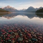 Scenic view of Lake McDonald in Montana