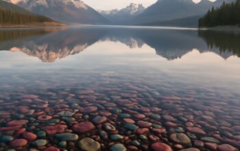 Scenic view of Lake McDonald in Montana