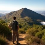 Scenic view of hiking trail on Mount Diablo