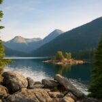 Scenic mountain trails for hiking