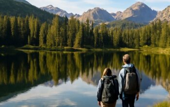 Scenic view of Rocky Mountain National Park trails
