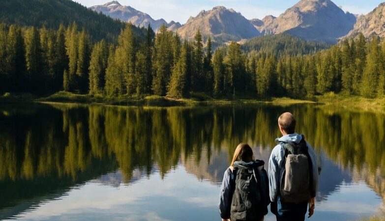 Scenic view of Rocky Mountain National Park trails
