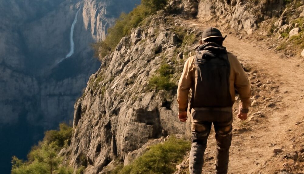 Scenic view of a popular hiking trail in Yosemite