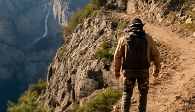 Scenic view of a popular hiking trail in Yosemite