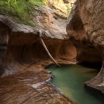 Scenic view of a hiking trail in Zion National Park