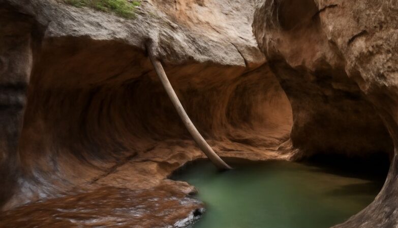 Scenic view of a hiking trail in Zion National Park